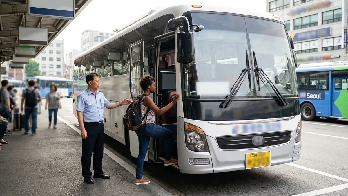 How Foreigners Can Book a Korean Express Bus in English (2026 Update) — an in-body image showing a real-life use case