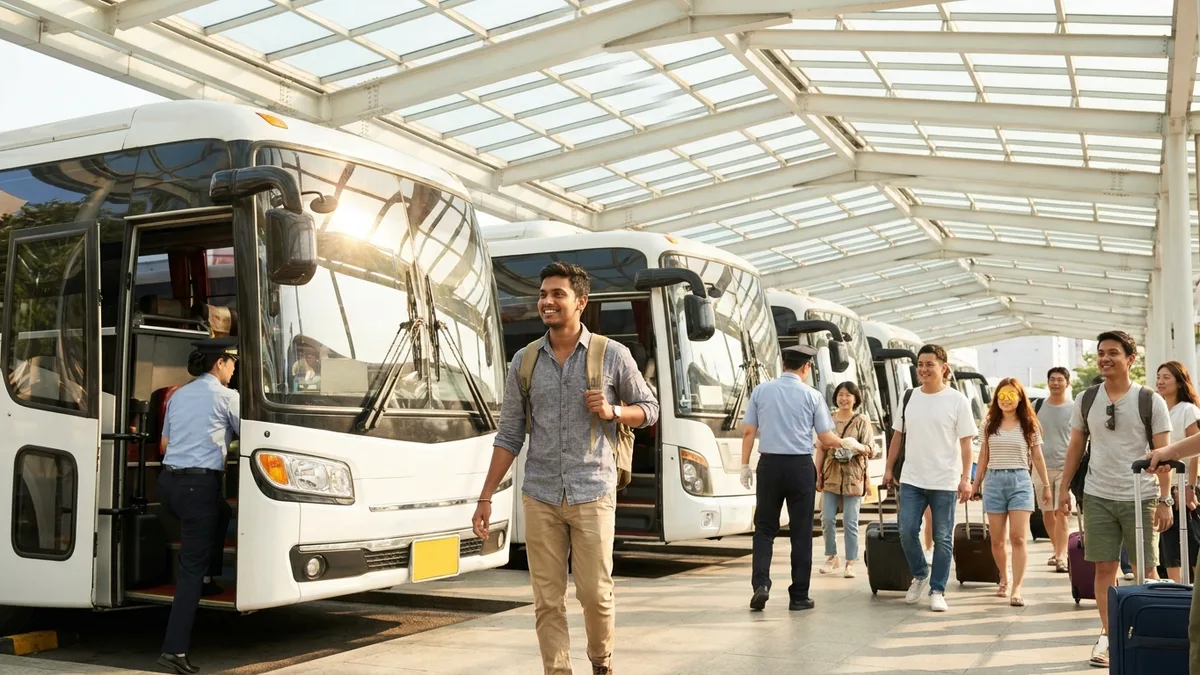 Panduan Terminal & Pemesanan Bus Antarkota — Menaklukkan Bus Antarkota Korea untuk Orang Asing — gambar isi yang menunjukkan situasi penggunaan nyata