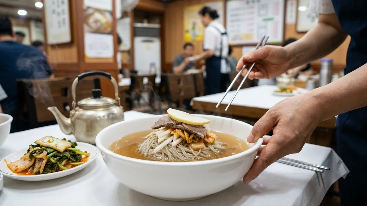 우래옥 본점 — 사기그릇에 담긴 평양냉면 이미지