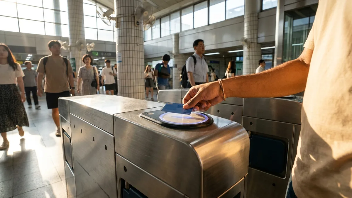 วิธีรับส่วนลดต่อรถไฟใต้ดิน–รถเมล์ — คู่มือฉบับสมบูรณ์เรื่องการต่อรถแบบรวมของโซล สำหรับชาวต่างชาติ — ภาพในเนื้อหาที่แสดงสถานการณ์การใช้งานจริง