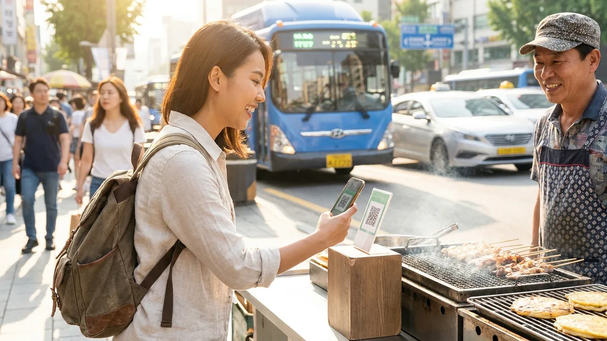 Bisakah ZaloPay & TrueMoney dipakai di Korea? Panduan lengkap pembayaran e-wallet Asia Tenggara (Edisi 2026) — gambar isi yang menggambarkan situasi pemakaian nyata